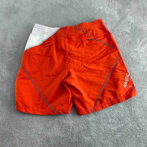 Nautica Mens Red Swim Trunks Size 38W Polyester Swimwear  5367 - Picture 2 of 8